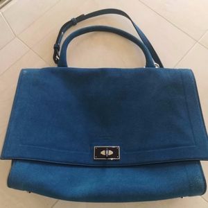 Givenchy Blue Suede Shark Sachel